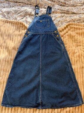 Vintage Pointer Brand Denim Overall Dress / Pinafore Jumper